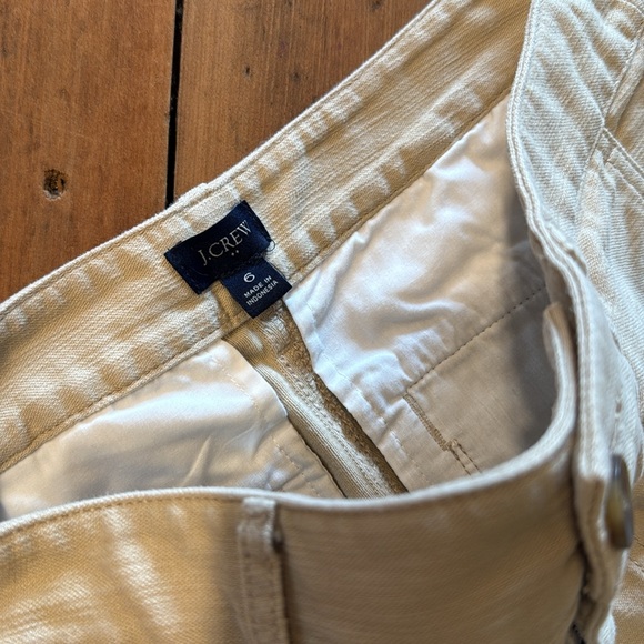 J.Crew Women’s Cream Cargo Pants Size 6 - Picture 8 of 9